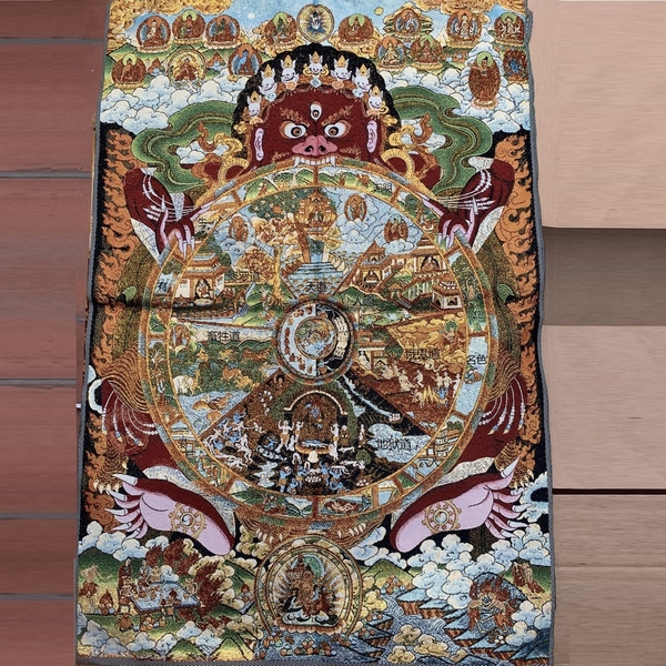 Tranh Thangka Lục Đạo Luân Hồi - Tranh Thêu