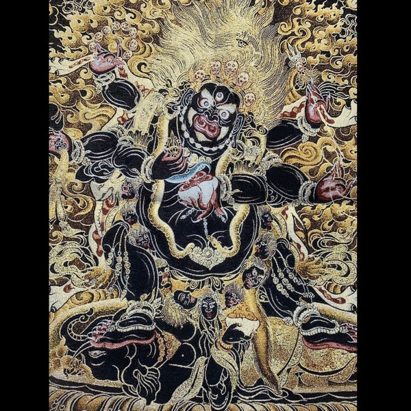 Tranh Thangka Mahakala - Tranh Thêu