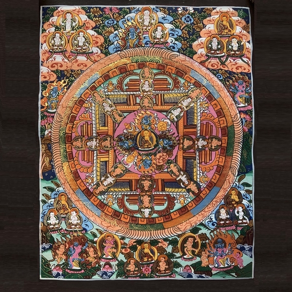 Tranh Thangka Tịnh Độ Phật - Tranh Vẽ Tay