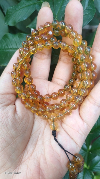 Chuỗi hổ phách màu trà