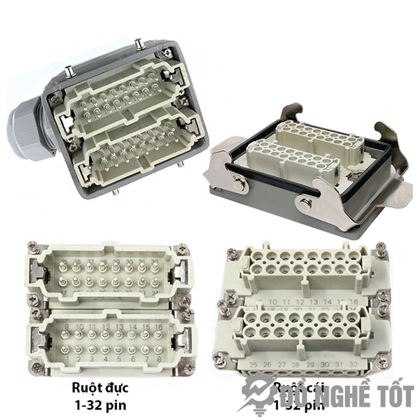 Giắc cắm công nghiệp 32 pin HDC/HE32-16A | Đồ nghề tốt