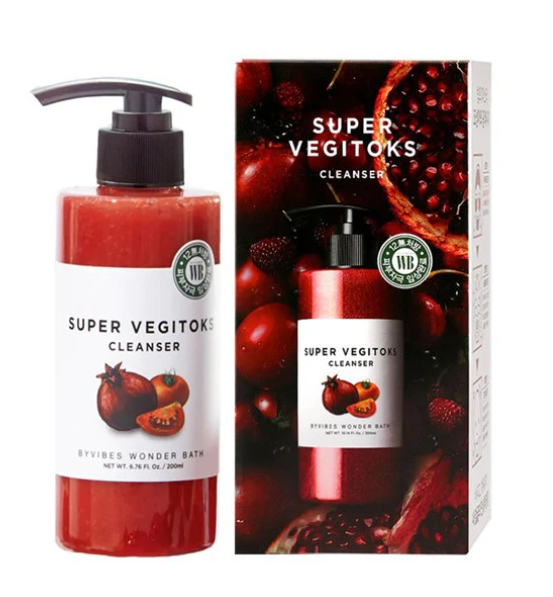 Sữa rửa mặt Wonder Bath Super Vegitoks Cleanser 300ml đỏ tiêu chuẩn Hàn Quốc chính hãng giá rẻ tiết kiệm nên mua tại Gili