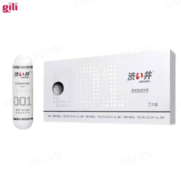 Bao cao su siêu mỏng DryWell Ultra Thin 001 7 chiếc chính hãng