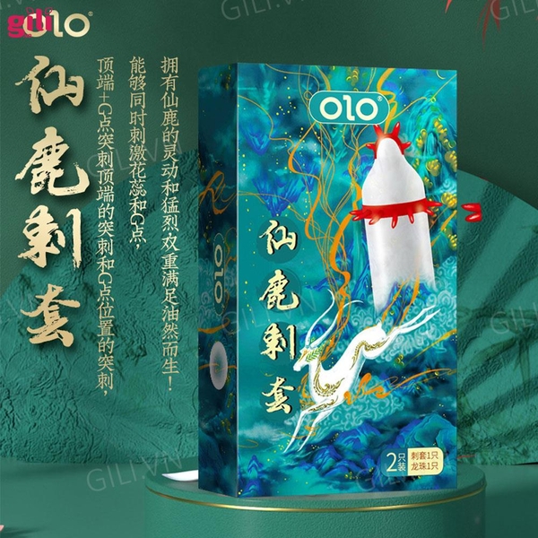 Bao cao su Olo râu đặc biệt, gân gai tăng kích thước có bi chính hãng