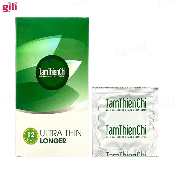 Bao cao su Tâm Thiên Chí Ultra Thin Longer hộp 12 chiếc kéo dài thời gian chính hãng