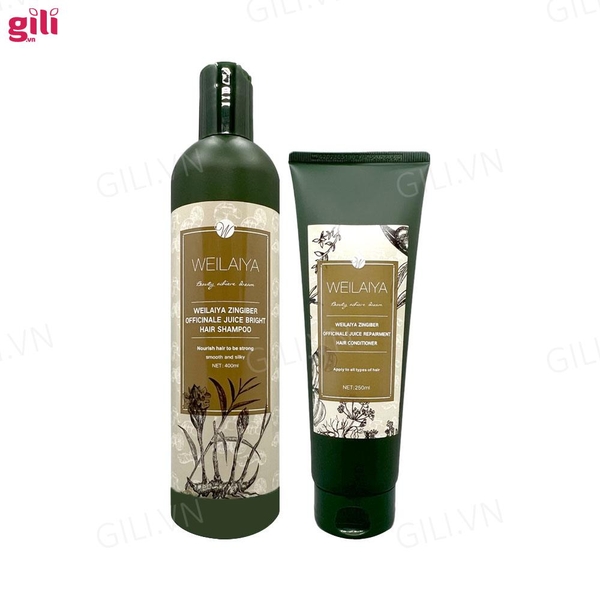 Bộ gội xả Hà Thủ Ô Weilaiya Zingiber 400ml + 250ml chính hãng