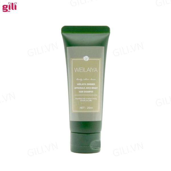 Bộ gội xả Hà Thủ Ô Weilaiya Zingiber 20ml + 20ml chính hãng