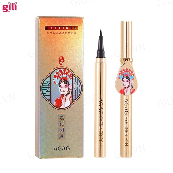 Kẻ mắt AGAG Eyeliner Pen kèm gương 1ml chính hãng