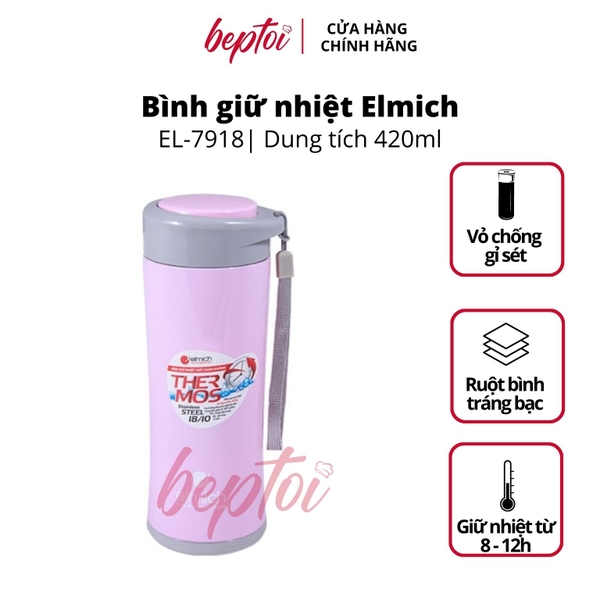 Bình giữ nhiệt Elmich EL7918 Inox 304 420ml