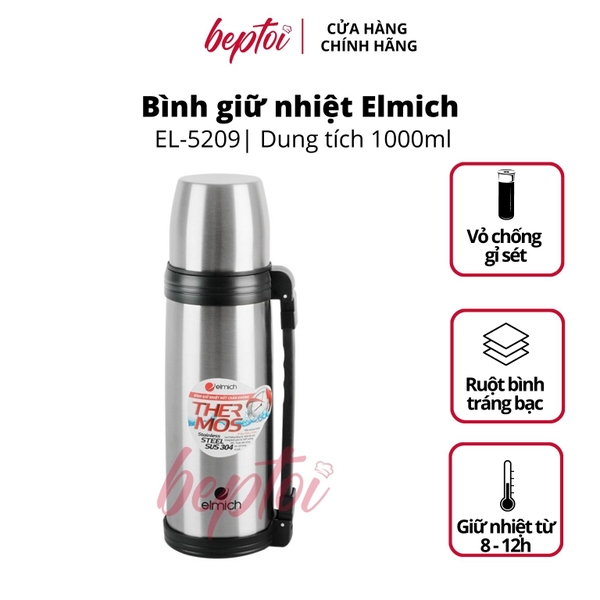 Bình giữ nhiệt Elmich EL5209 Inox 304 1000ml