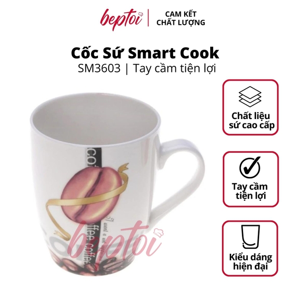 Ly sứ Cốc sứ cao cấp hoa văn Smart Cook SM3603