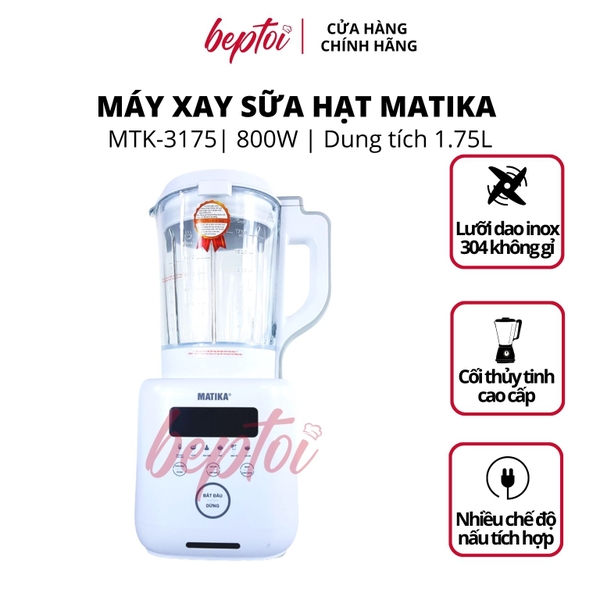 Máy làm sữa hạt Matika MTK - 3175