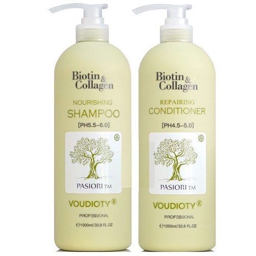 SET gội xả Voudioty Biotin & Collagen 1000ml - Giảm dầu