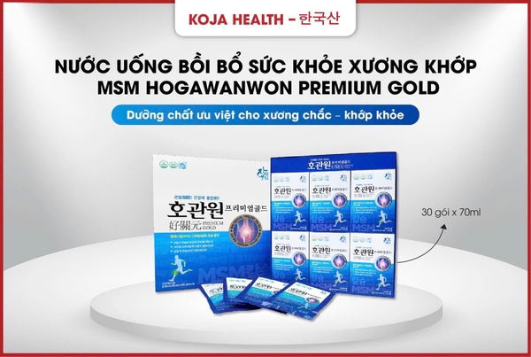 Nước uống bổ dưỡng bảo vệ xương khớp MSM Hogwanwon Premium Gold – 30 gói x 70ml