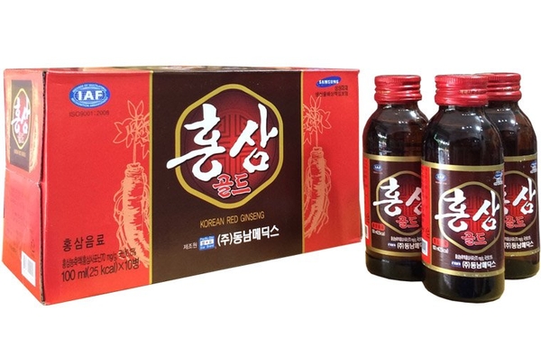 NƯỚC GIẢI KHÁT HỒNG SÂM - 1 THÙNG 10 HỘP 100 CHAI 100ML Sâm Chính Phủ Hàn Quốc