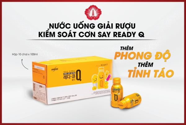 Nước uống giải rượu, kiểm soát cơn say Ready Q - 10 chai x 100ml