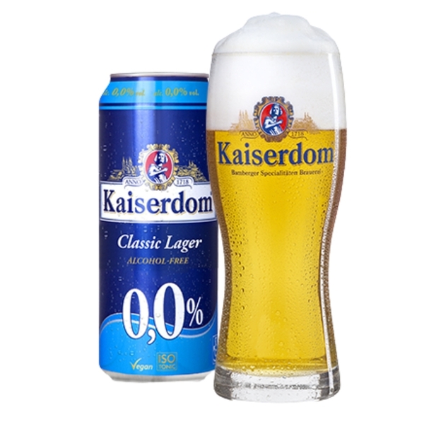 Bia không cồn Kaiserdom Classic Lager Lon 500ml