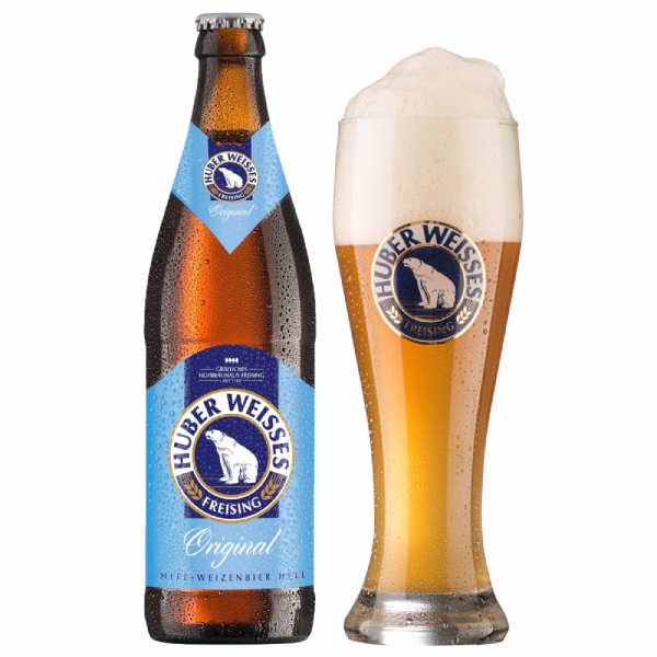 Bia Đức Huber Weiss Original 5,4% - Chai 500ml - Thùng 20