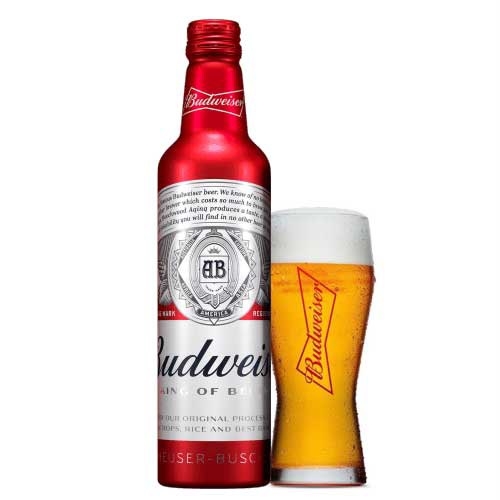 Bia Mỹ Budweiser Đỏ 5% - Chai Nhôm Nắp Vặn 473ml – Thùng 24