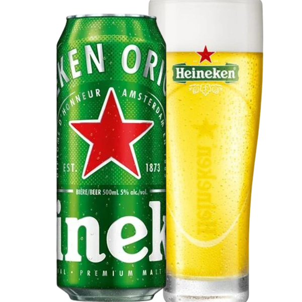 Bia Hà Lan Heineken 5,0% - Lon 500ml - Thùng 24