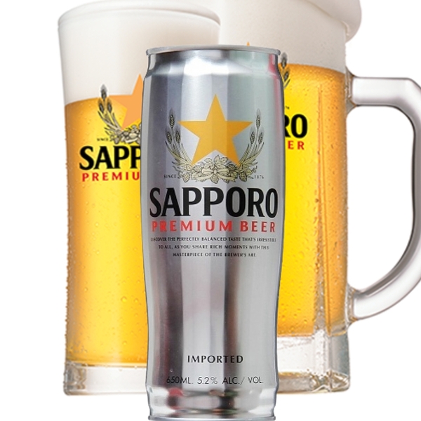 Bia Sapporo nhật lon 650ml
