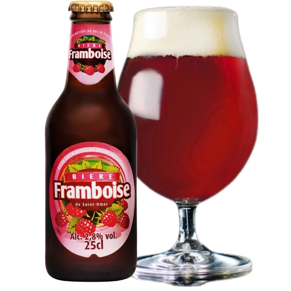 Bia trái cây Omer Framboise mâm xôi chai 250ml