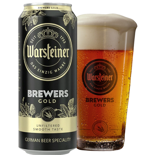 Bia Đức Warsteiner Brewers Gold 5,2% - Lon 500ml - Thùng 24