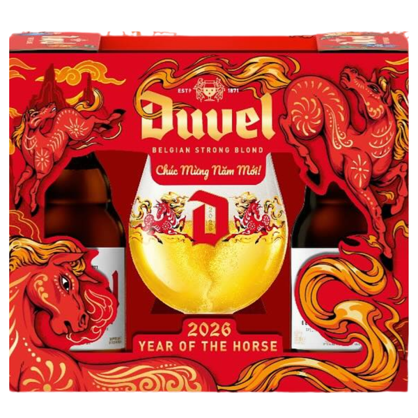 Hộp quà bia Duvel Tết 2026