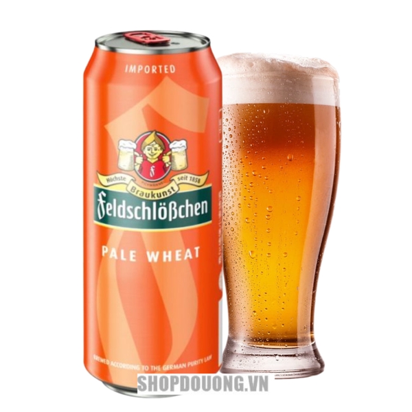 Bia Đức FeldschloBchen Pale Wheat 5,0% - Lon 500ml - Thùng 24