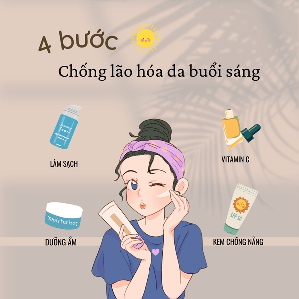 4 bước chống lão hóa da buổi sáng chuẩn không cần chỉnh từ bác sĩ da liễu