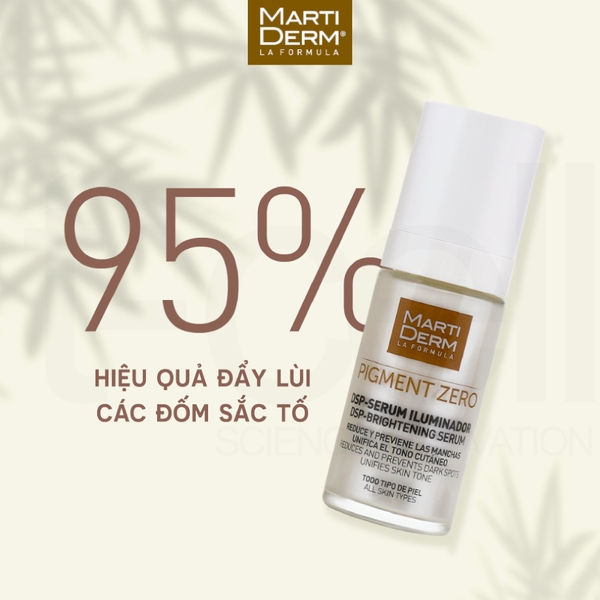 Tinh chất làm sáng da, duy trì sau điều trị Hydroquinone Martiderm Pigment Zero DSP Serum Illuminador - 30ml