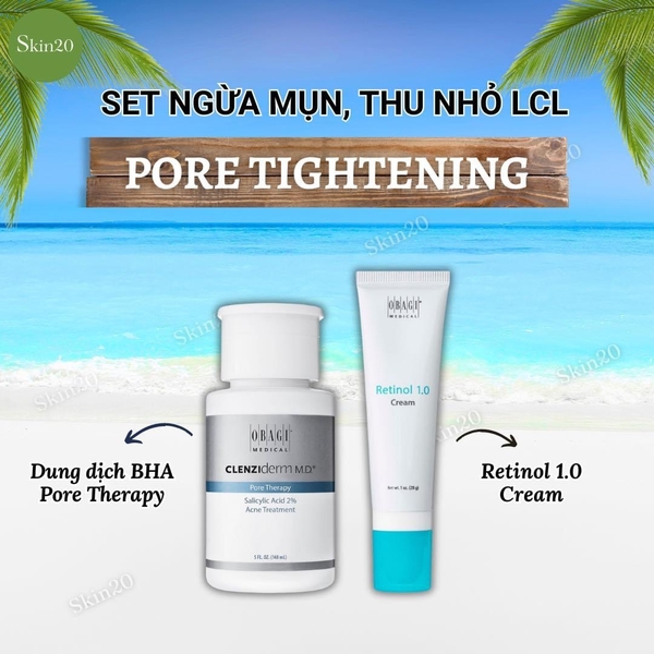 Set ngừa mụn, thu nhỏ lỗ chân lông Obagi Pore Tightening
