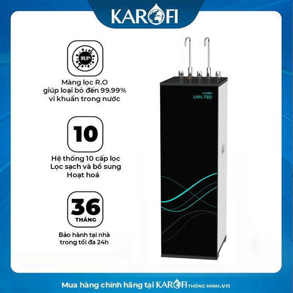 Máy lọc nước nóng lạnh Karofi Livotec 628 – MẪU MỚI 2024