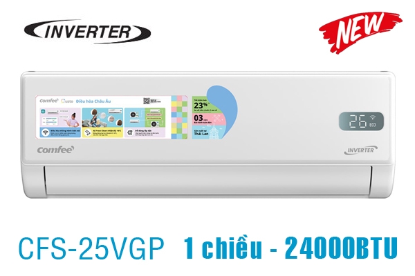 Điều hòa Comfee 1 chiều Inverter 24000 BTU CFS-25VGP