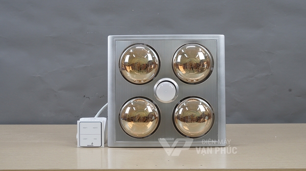 Đèn sưởi nhà tắm âm trần Heizen HE4BR, 4 bóng, có điều khiển từ xa