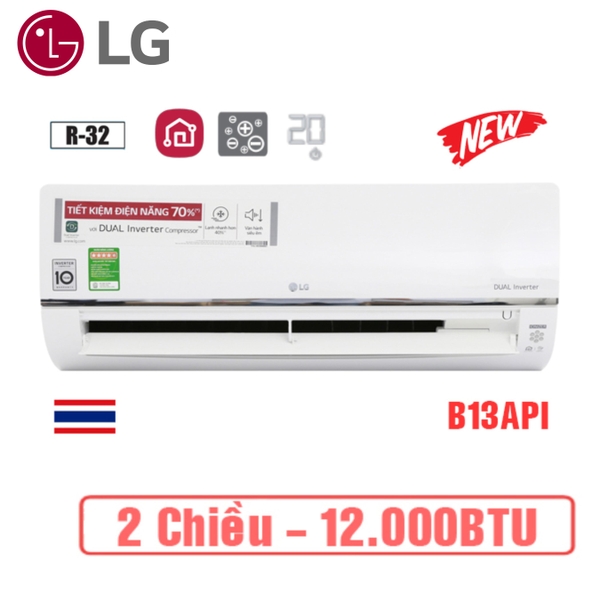 Máy lạnh 2 chiều LG 12.000BTU Inverter 1.5 HP B13API