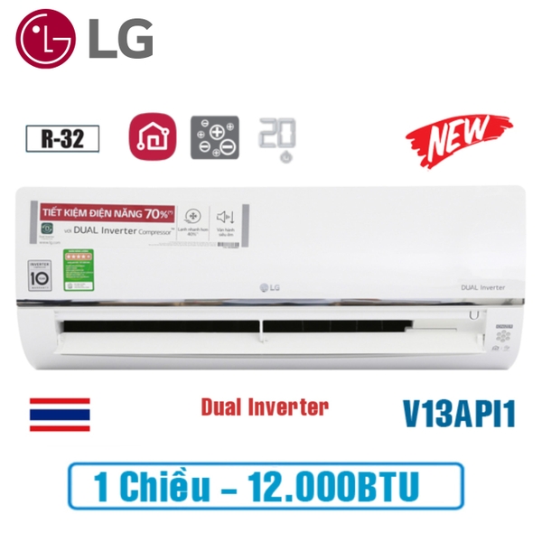 Điều hòa LG sang trọng 1 chiều Inverter 12.000BTU V13API1