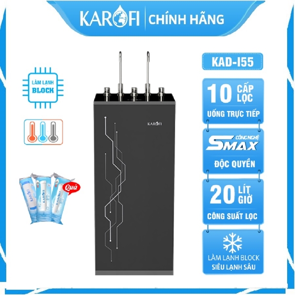 MÁY LỌC NƯỚC NÓNG LẠNH KAROFI KAD-I55 ( 10 lõi lọc SMAX)