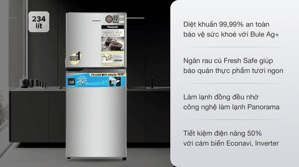 Tủ lạnh Panasonic Inverter 234 lít NR-TV261APSV