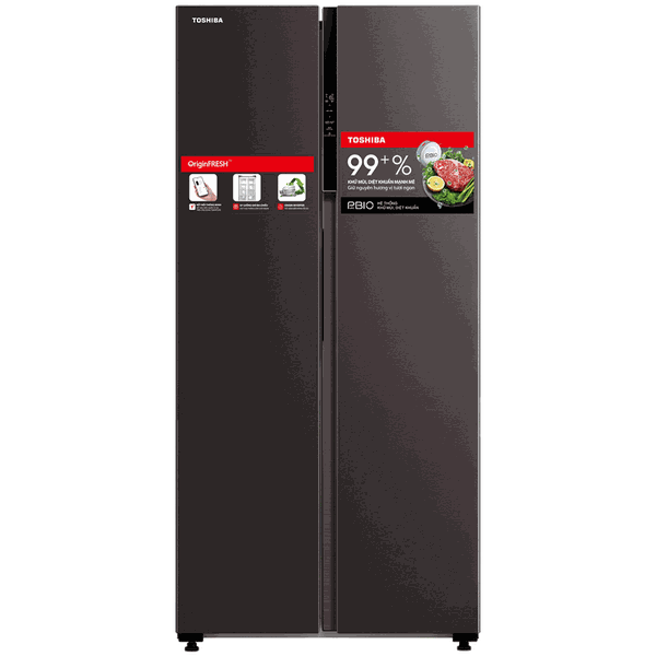 Tủ lạnh Toshiba Inverter 460 lít Side By Side GR-RS600WI-PMV(37)-SG