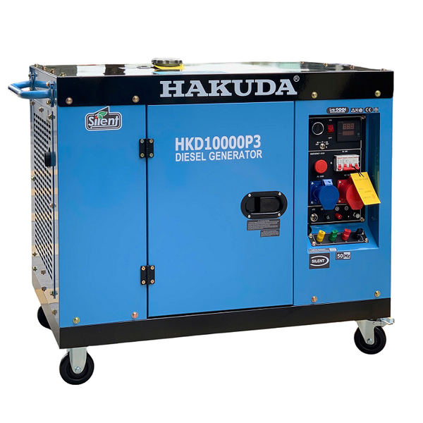 Máy Phát Điện Chạy Dầu Diesel Hakuda 10KW 3Pha HKD10000P3A Đề