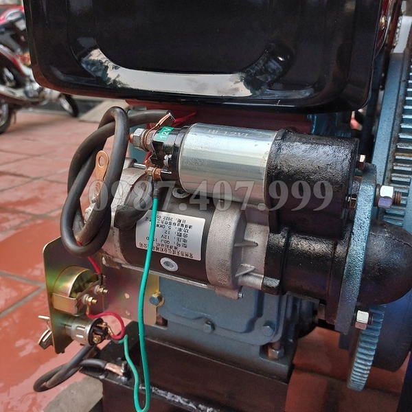 Máy Phát Điện Đầu Nổ Hoàng Anh 12HP 7.5KW 3 Pha (D12 Mát Nước, Đề)