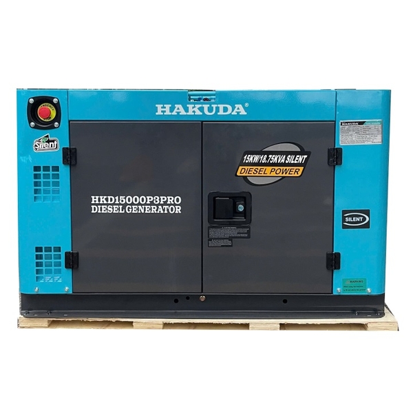 Máy Phát Điện Chạy Dầu HAKUDA 15KW HKD15000P3PRO 3 Pha Siêu Cách Âm