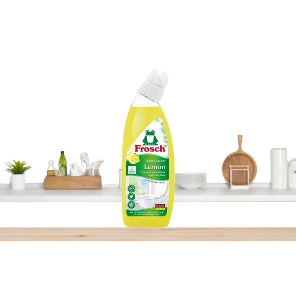 Chai Dung Dịch Tẩy Bồn Cầu Frosch 750ml (Hương Chanh/ Mâm Xôi)