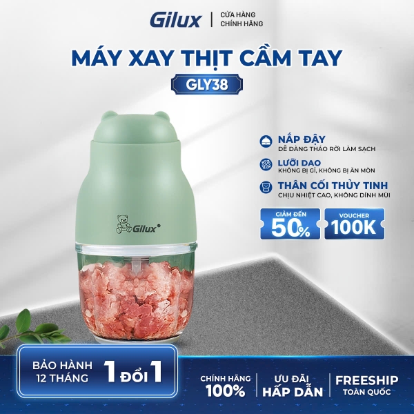Máy xay đa năng cầm tay Gilux 0.3L – Nhỏ gọn, tiện lợi phù hợp xay đồ ăn dặm cho bé
