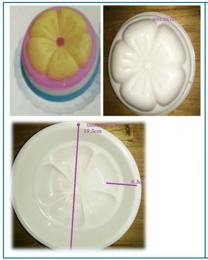 000356K18_Khuôn Nhựa 20cm làm bánh Rau Câu Nhận Xôi