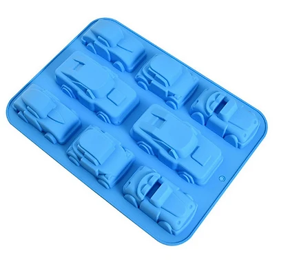 Khuôn silicon xe Ô tô tạo hình cho bánh rau câu 3D, 4D