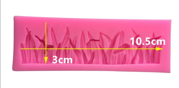 000266K11_Khuôn silicon dãy lá cỏ làm rau câu