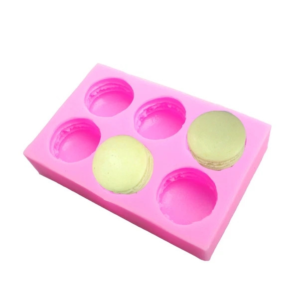 000482K26_Khuôn silicon Bánh Macaron 1 cái - 4 cái -  6 cái làm bánh rau câu 4D