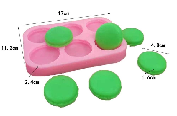 000482K26_Khuôn silicon Bánh Macaron 1 cái - 4 cái -  6 cái làm bánh rau câu 4D